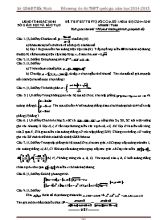 Đề cương ôn thi THPT quốc gia năm học 2014-2015 môn Toán